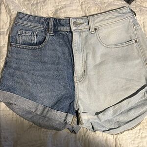 PACSUN Two-Tone Denim Women Shorts